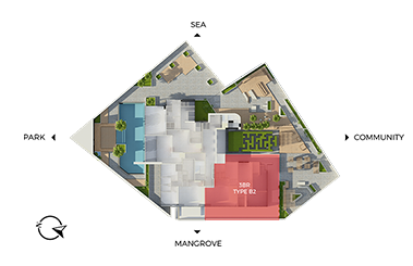 Master Floor Plan, Floor Plan of Park View, Shams Abu Dhabi, Al Reem Island