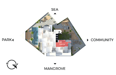 Master Floor Plan, Floor Plan of Park View, Shams Abu Dhabi, Al Reem Island